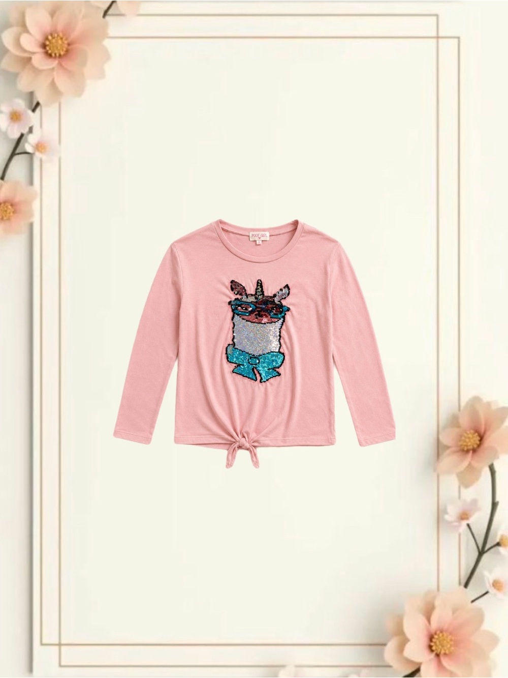 Girls Sequin Unicorn Top
